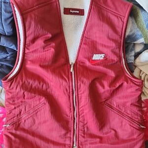 Nike Red Vest with Supreme Logo